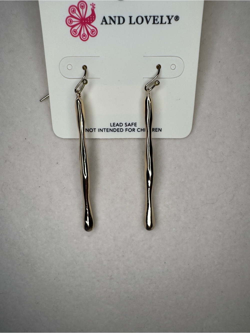 New And Lovely Gold tone Twisted Drop Dangle Earrings